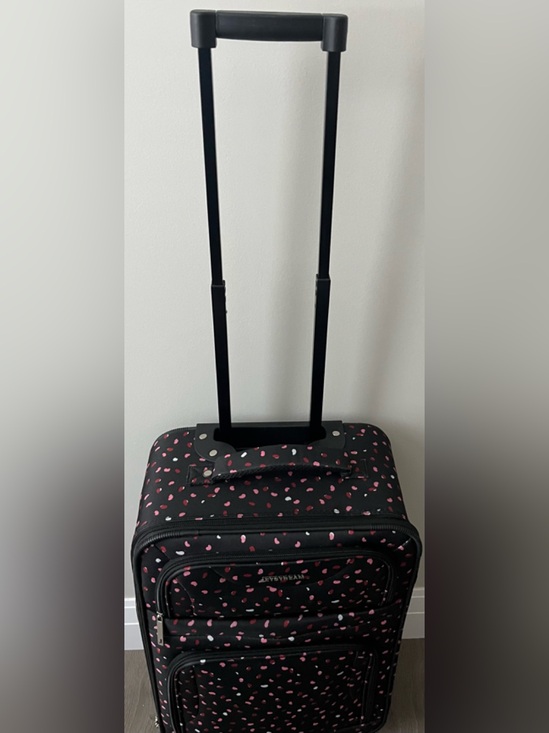 Handbags - Jetstream Black Carry-On with Pink & White Dot Print